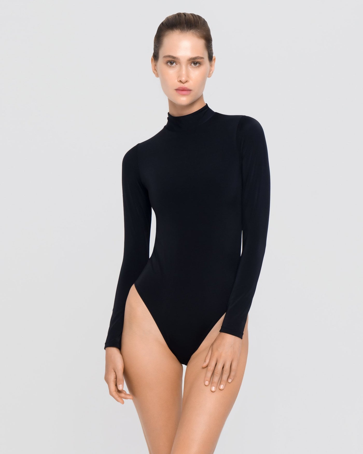 Women Mock Neck Surfing Wetsuit Long Sleeve Bathing Suit Bodysuit Swimsuit  Zip Front Wetsuit Swimming Costume : : Fashion