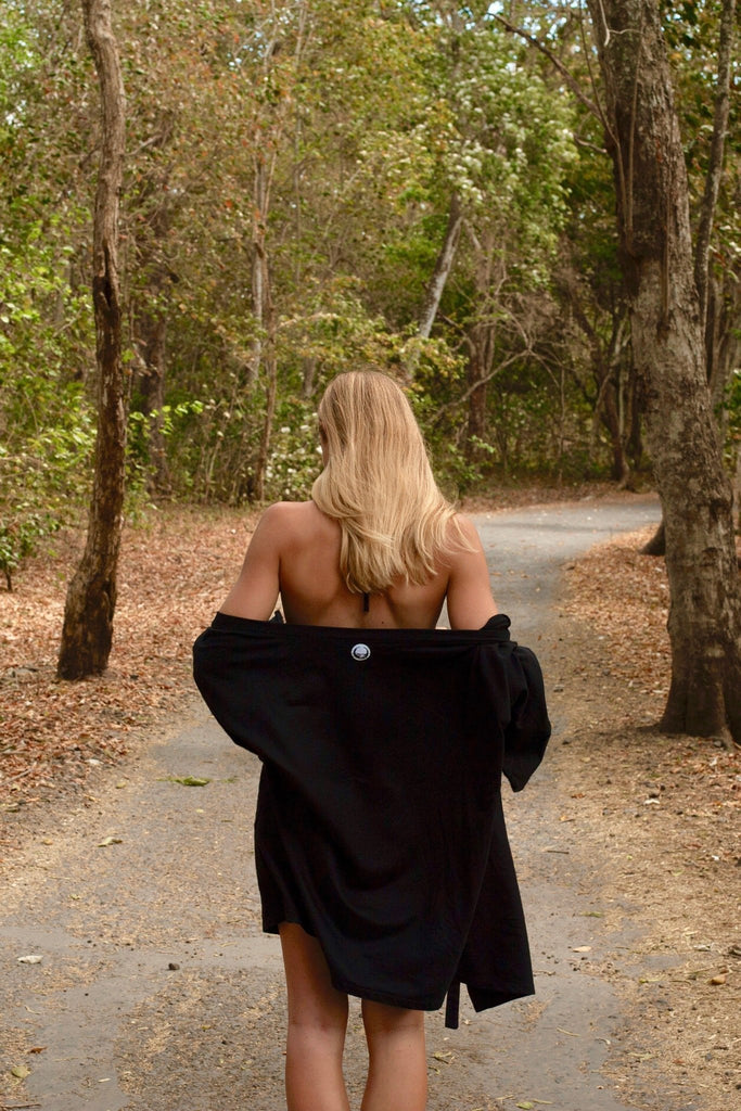 Organic French Terry Kimono Short Robe - Makara wear