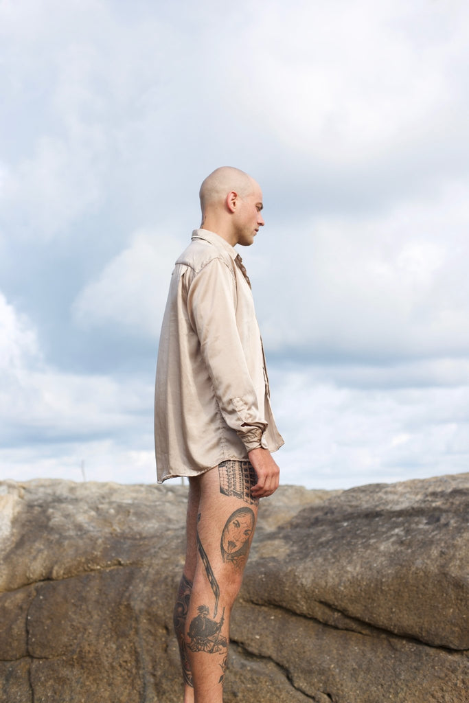 Pash Satin Oversized Shirt - Makara wear