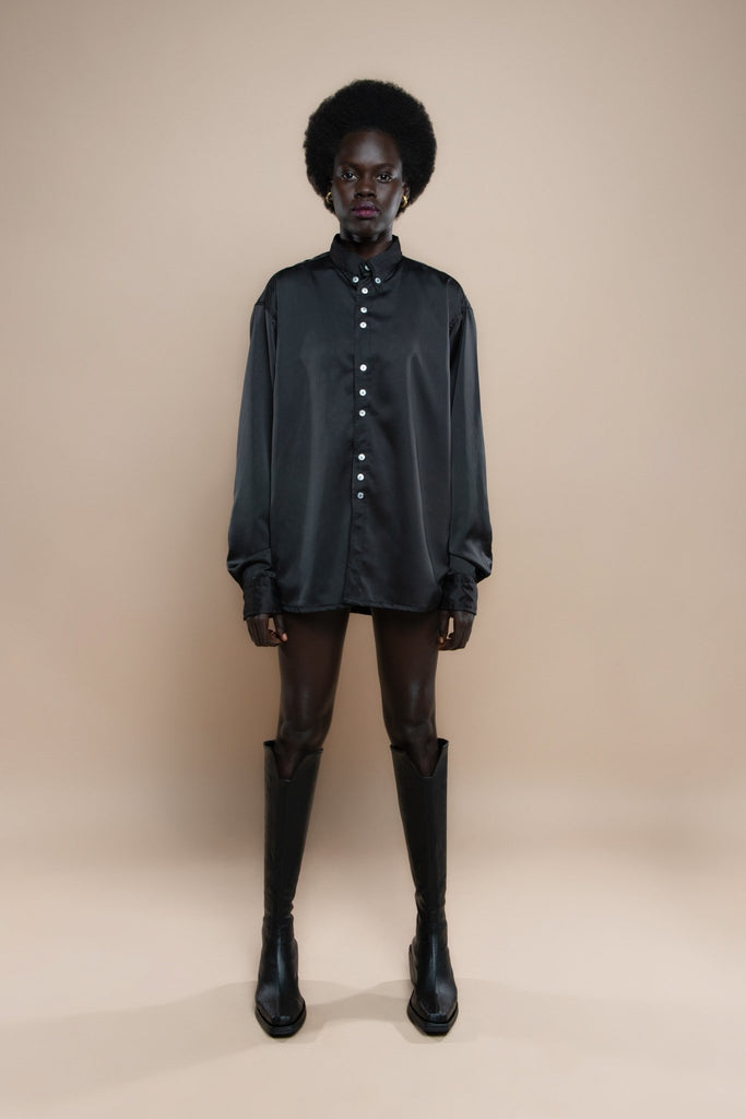 Pash Silk Oversized Shirt - Makara wear