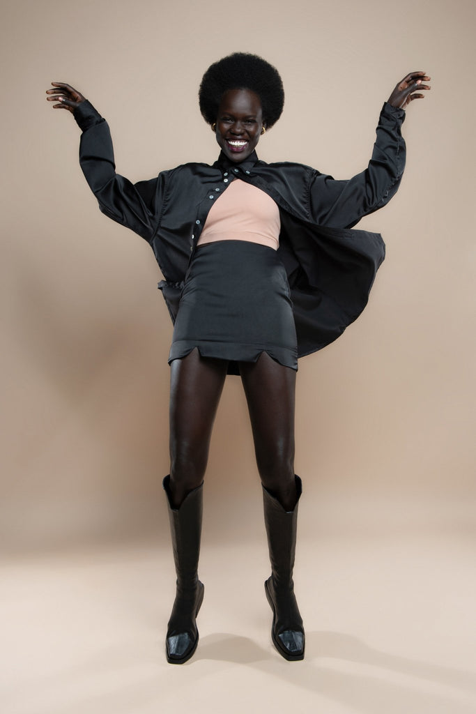 Pash Silk Oversized Shirt - Makara wear