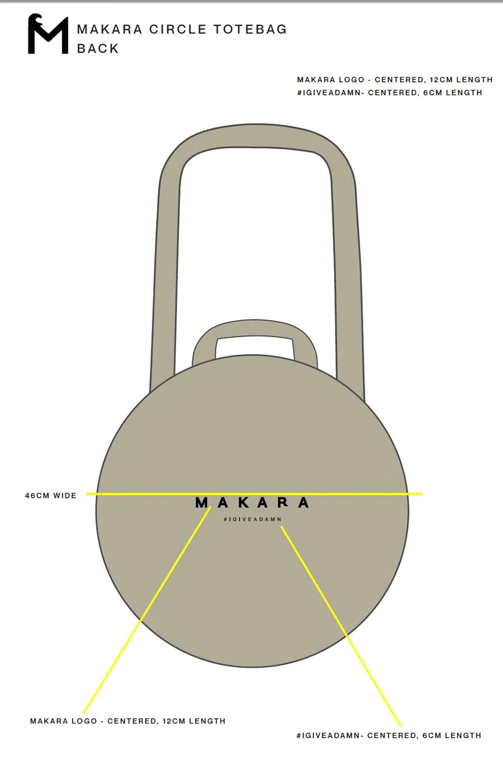 Round Black Makara Tote Bag - Makara wear
