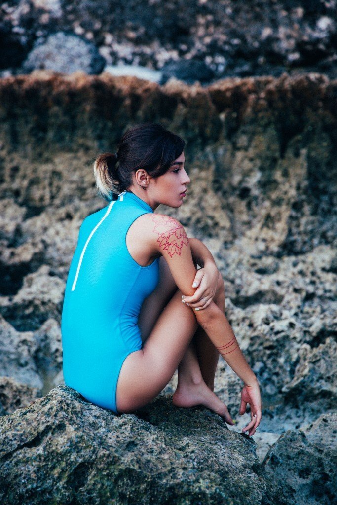 Turtle Neck One Piece Swimsuit - Makara wear