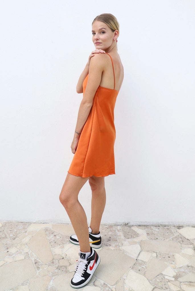 Upcycled Burnt Orange Slip Dress Upcycled Burnt Orange Slip Dress