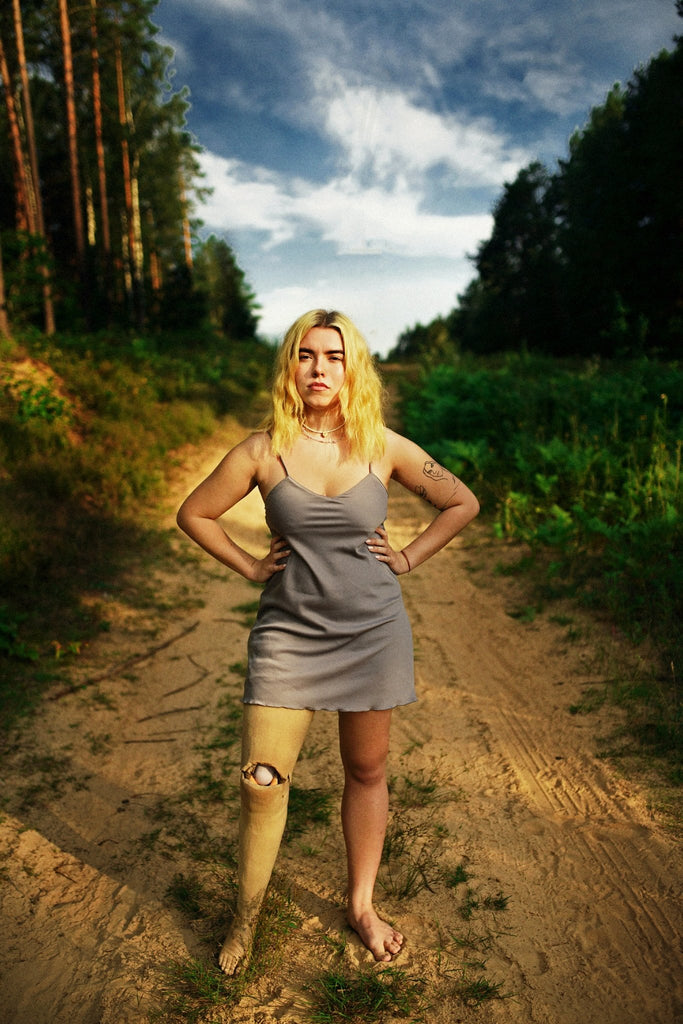 Upcycled Lavender Slip Dress - Makara wear