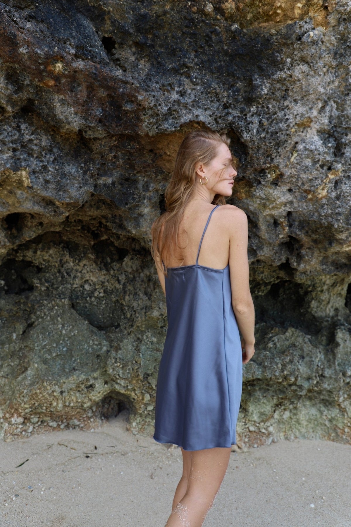 Upcycled Lavender Slip Dress – Makara wear