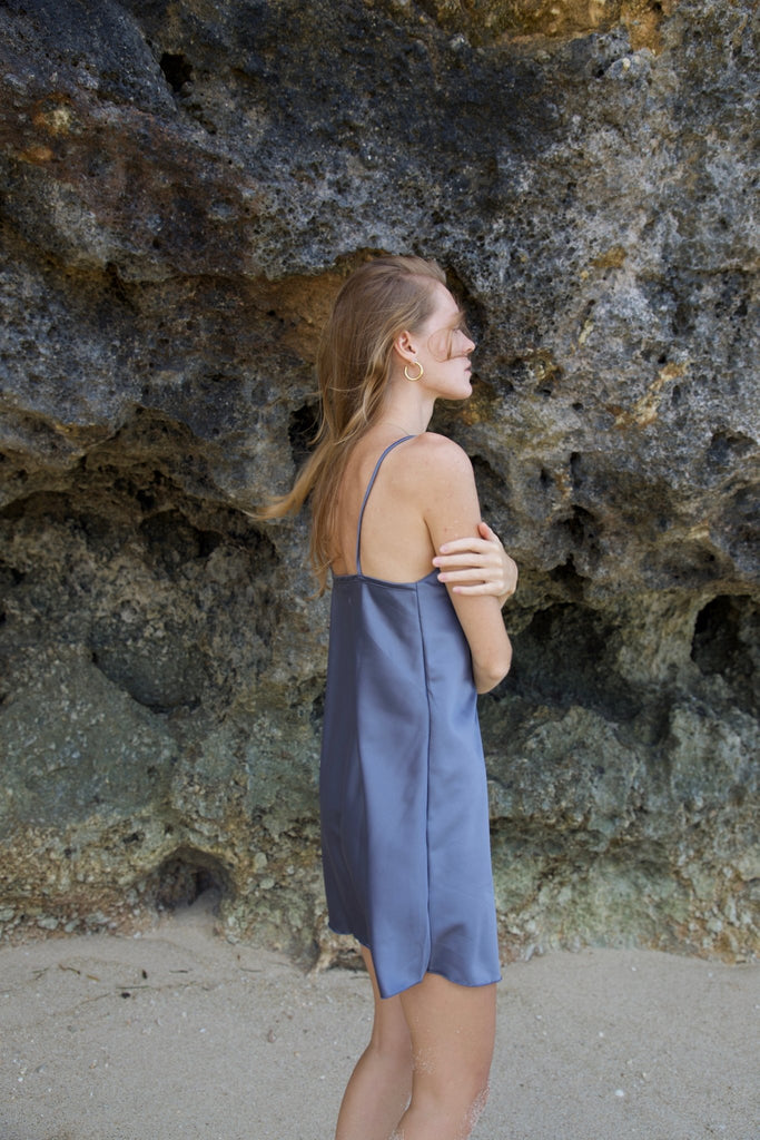 Upcycled Lavender Slip Dress - Makara wear