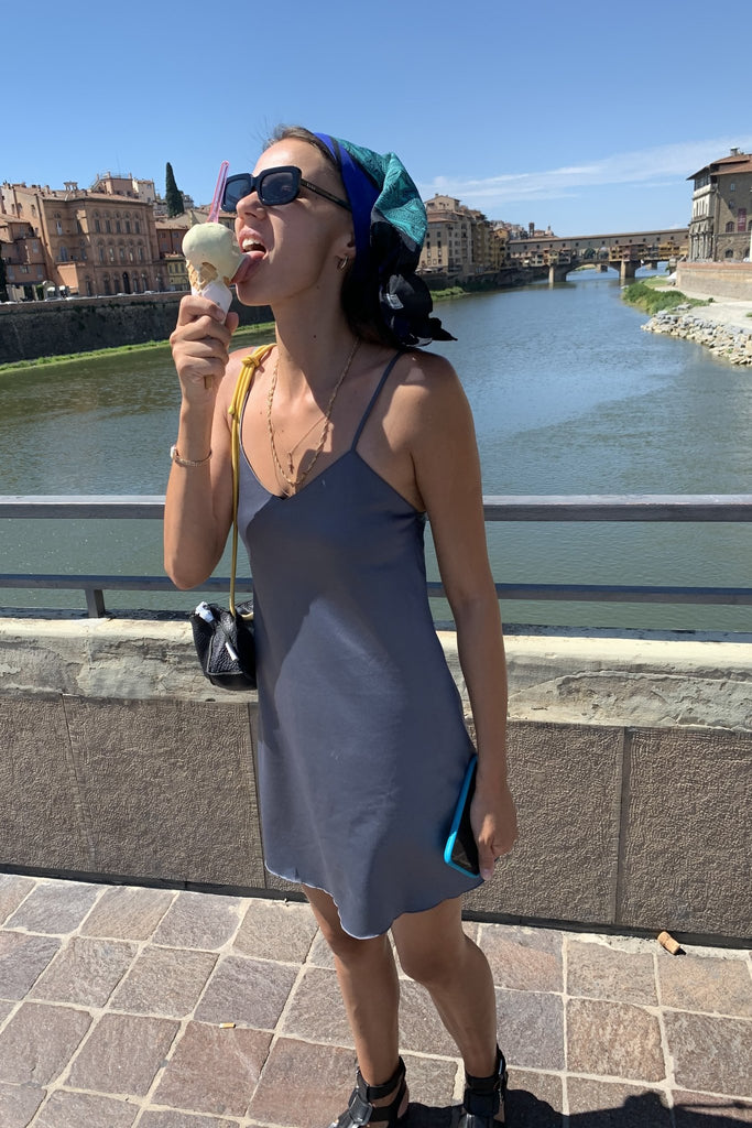 Upcycled Lavender Slip Dress - Makara wear